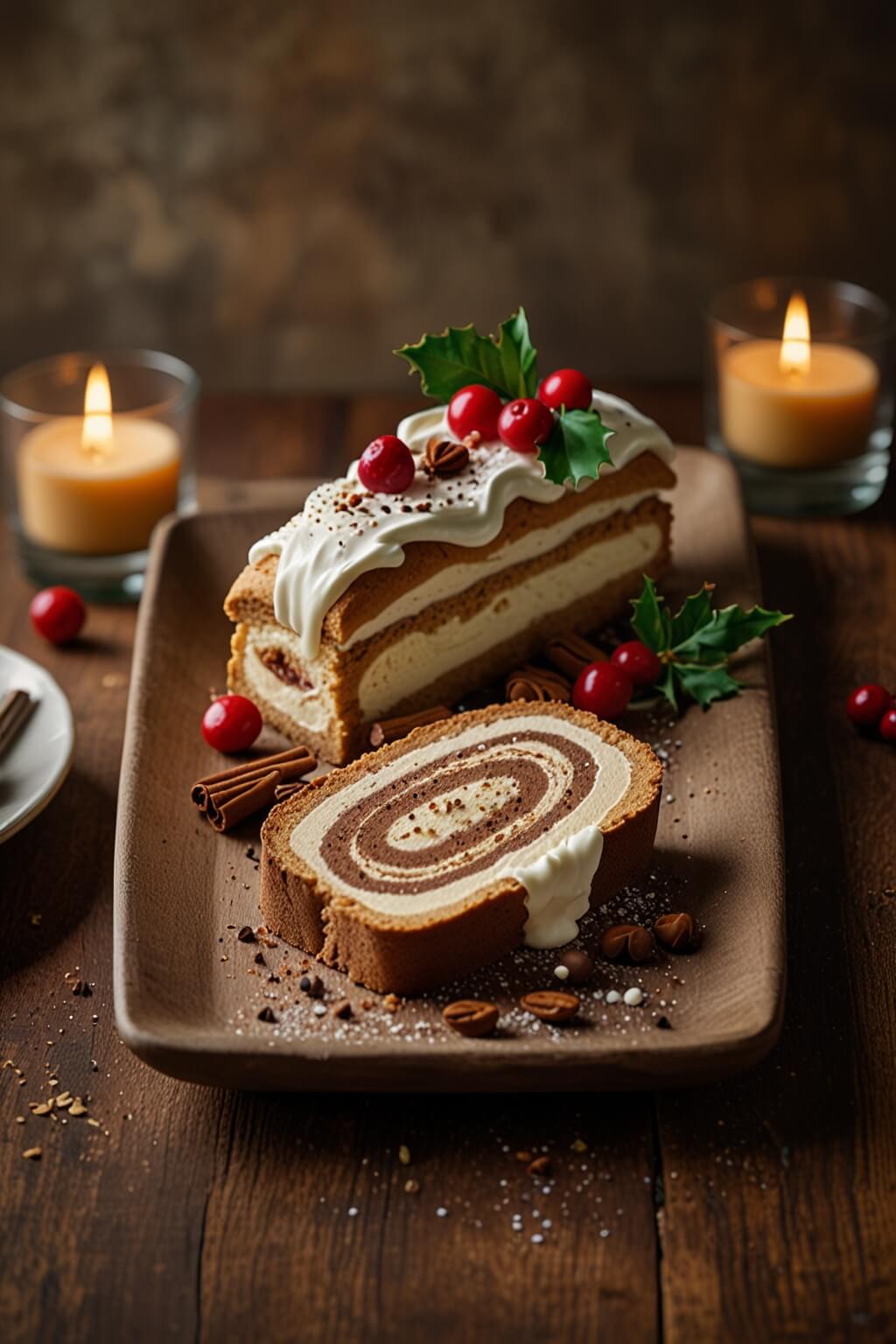 Bûche de Noël Tiramisu au Mascarpone