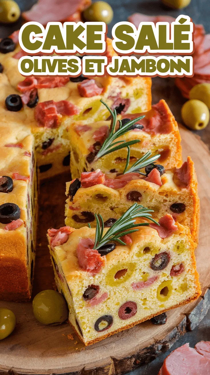 Cake Salé Olives et Jambon : Recette Rapide et Facile