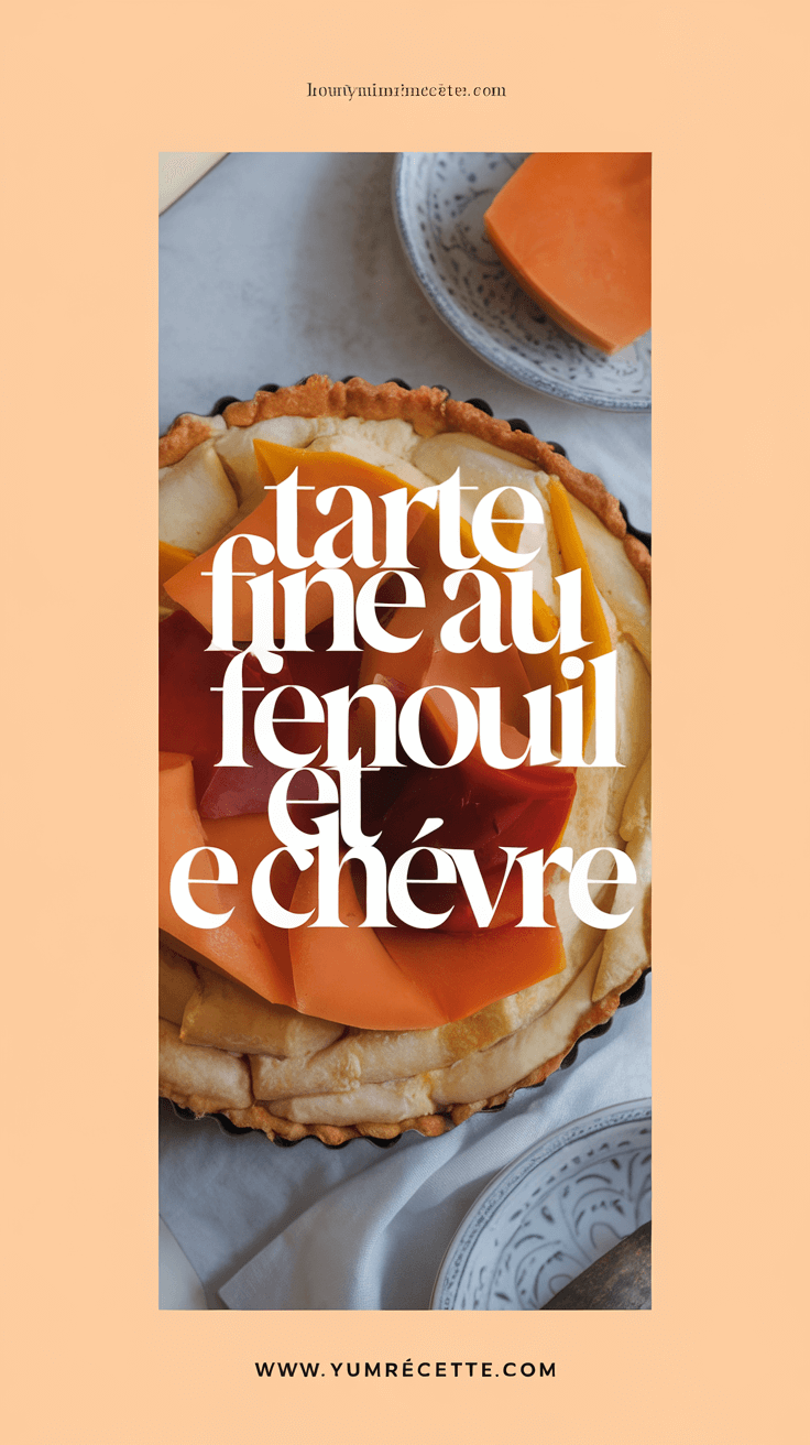 Tarte Fine au Fenouil et Chèvre : Recette Simple et Savoureuse