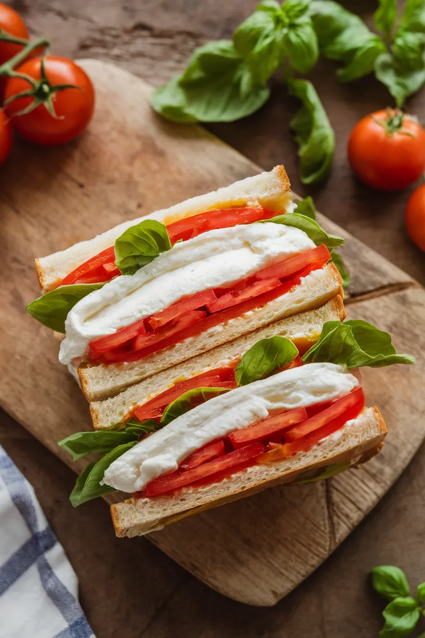 Sandwich A la Mozzarella et Tomates