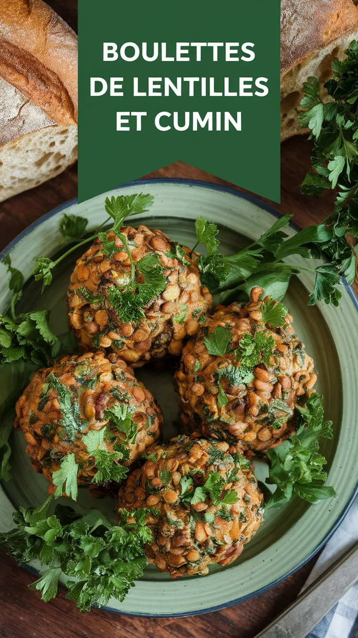 Boulettes de Lentilles et Cumin