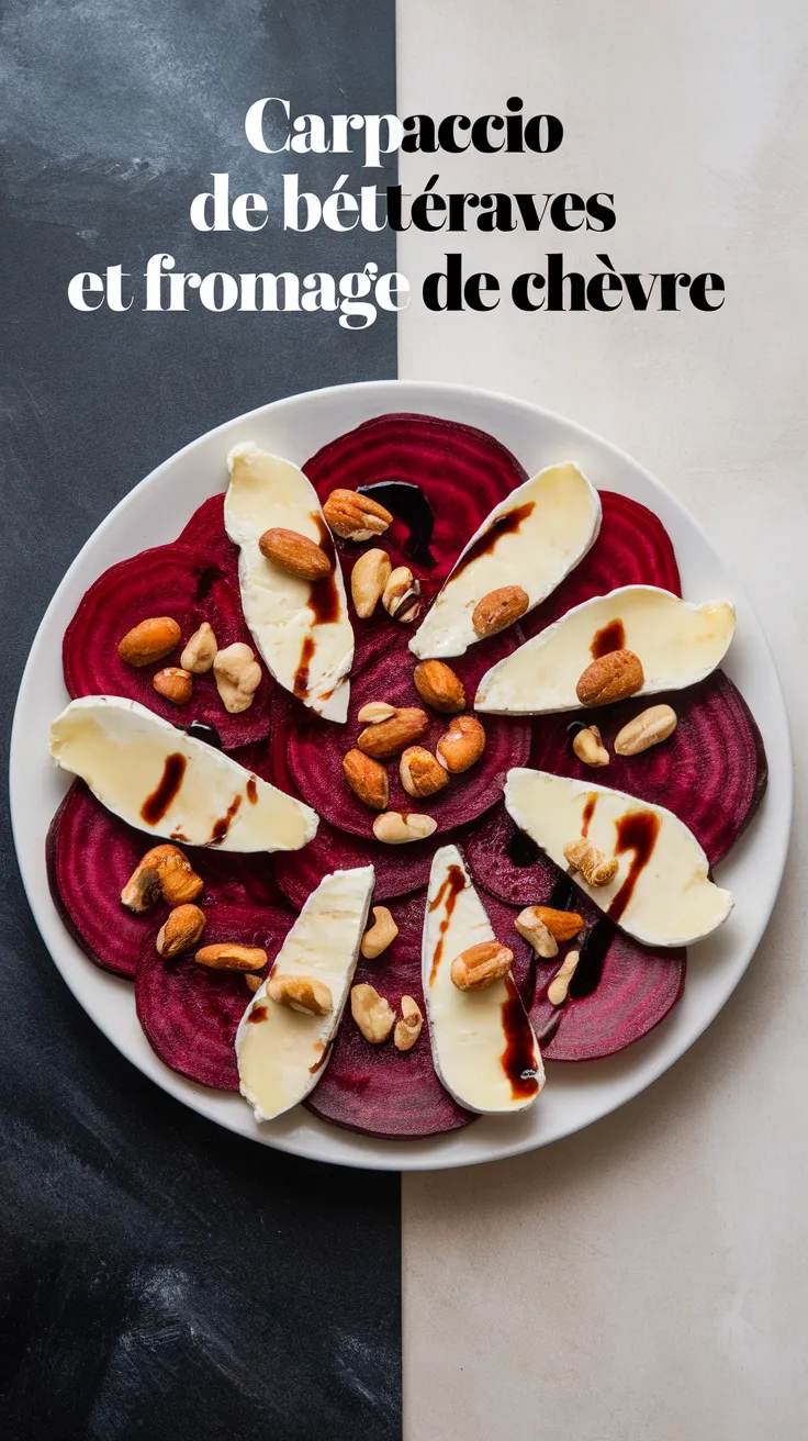 Carpaccio de Betteraves et Fromage de Chèvre