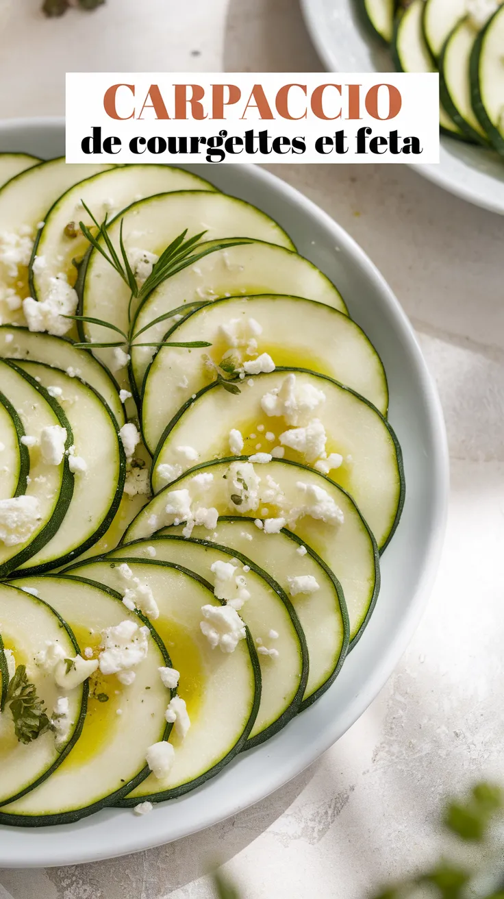 Carpaccio de Courgettes et Feta