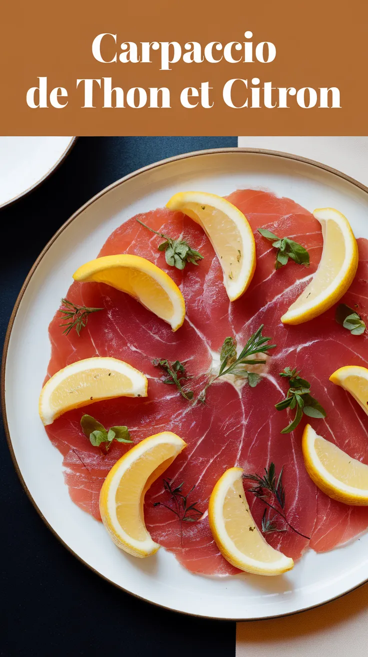 Carpaccio de Thon et Citron