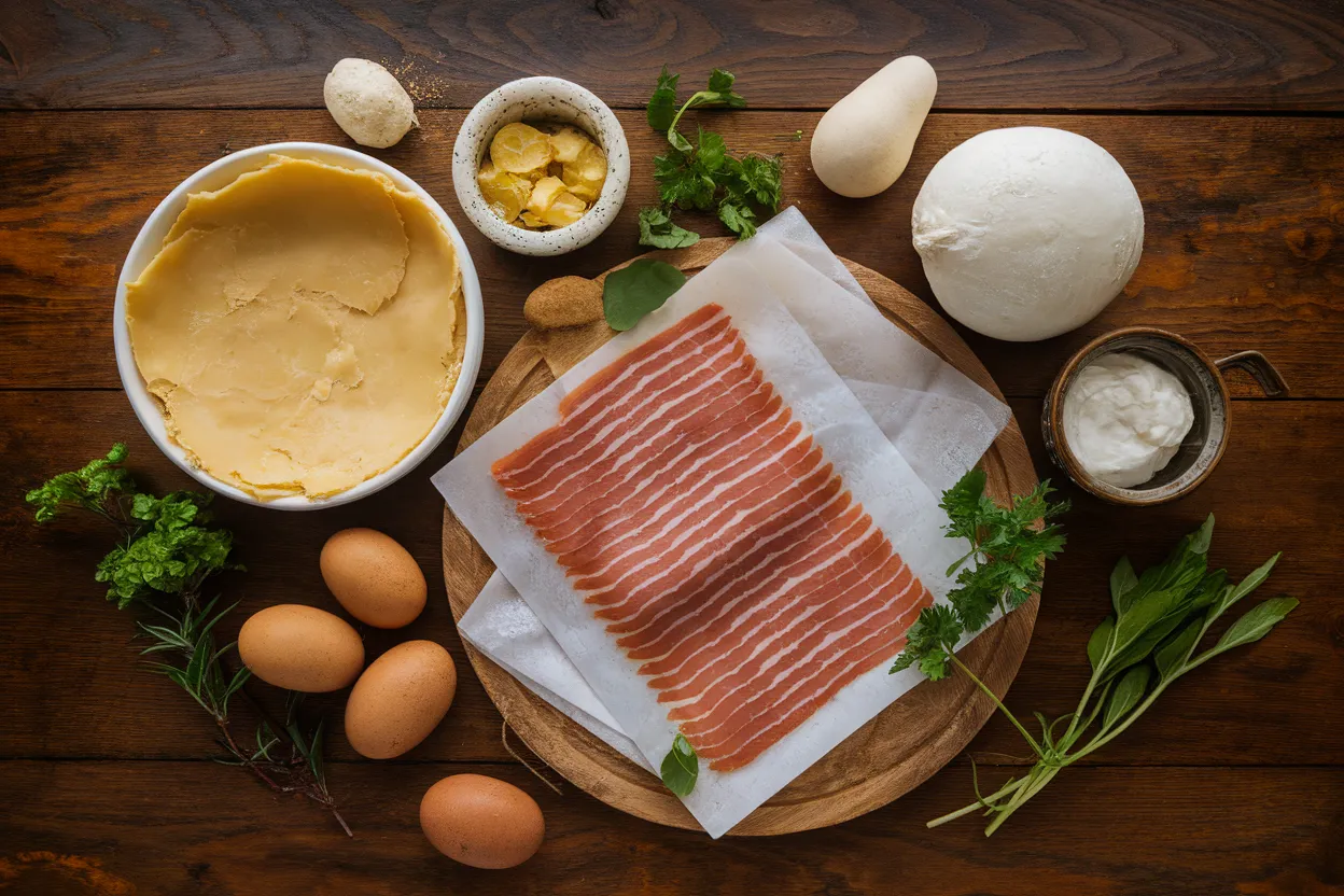 Ingrédients pour Feuilletés au Jambon de Parme Ingrédients pour Feuilletés au Jambon de Parme