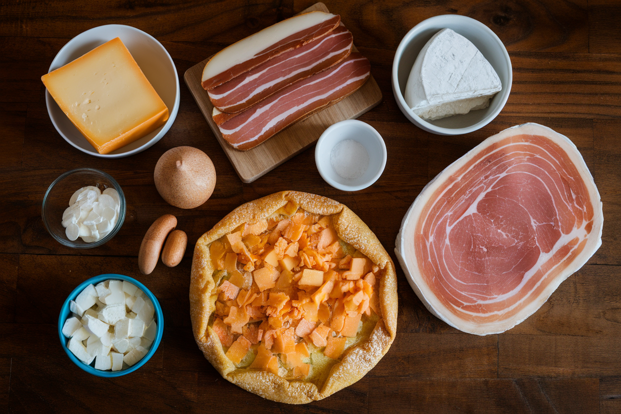 Ingrédients Galette au Fromage et Jambon