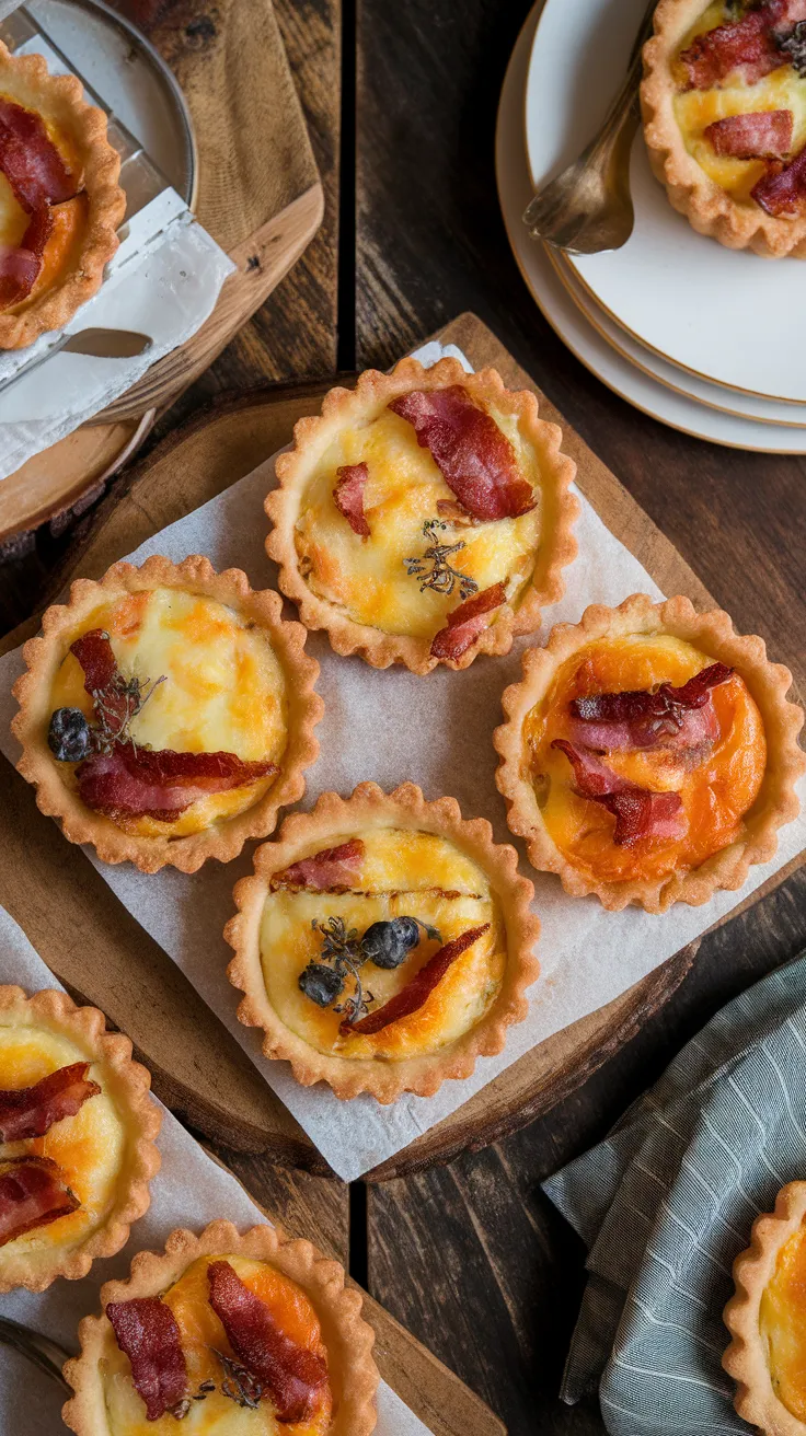Mini-Quiches au Bacon et Fromage