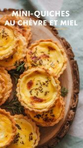 Mini-Quiches au Chèvre et Miel