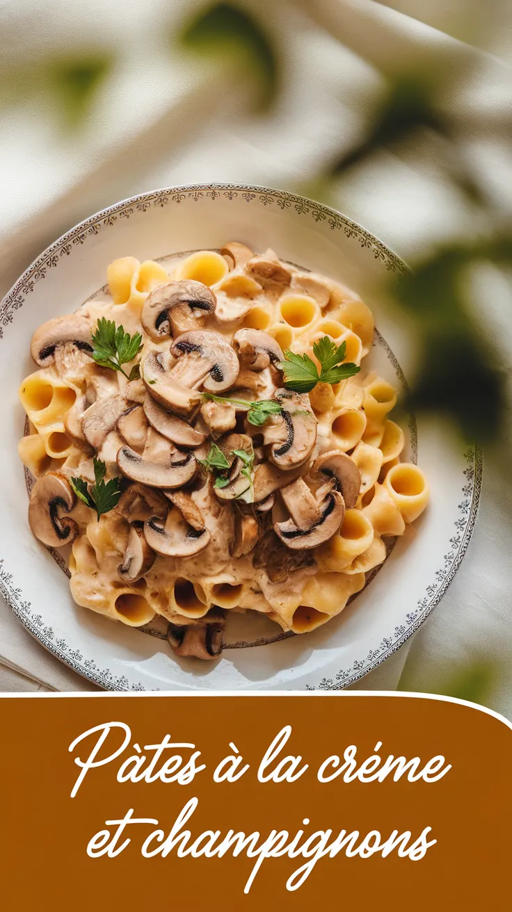 Pates A la Crème et Champignons