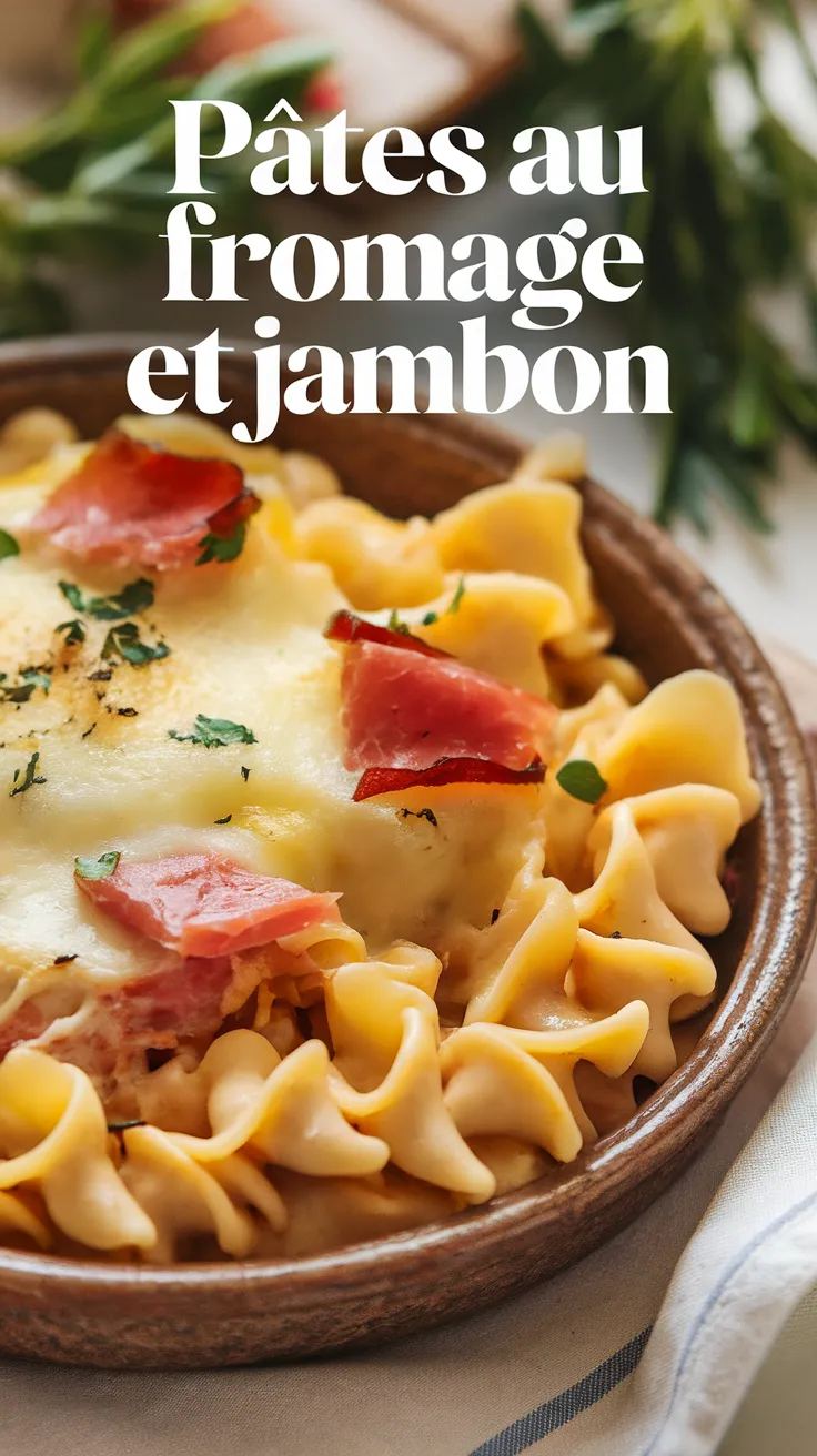 Pates au Fromage et Jambon