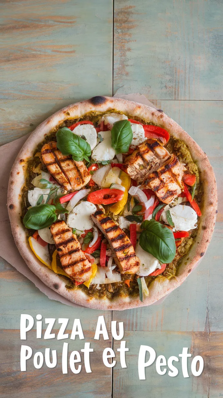Pizza au Poulet et Pesto