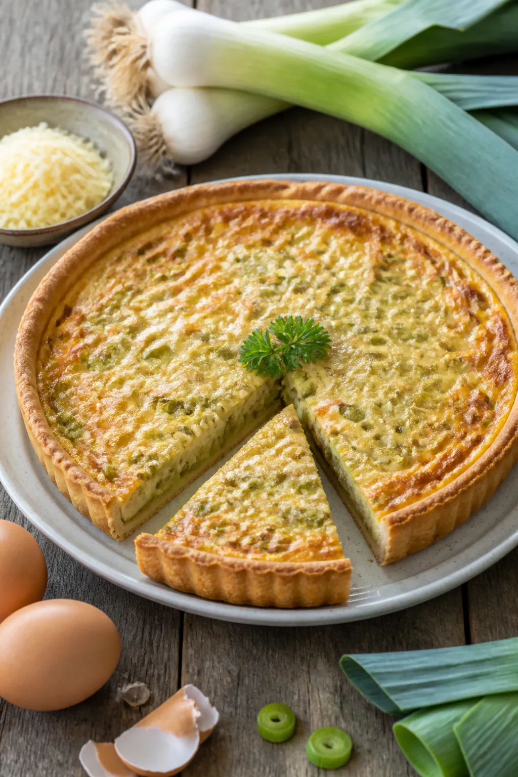 Tarte aux Poireaux et Fromage