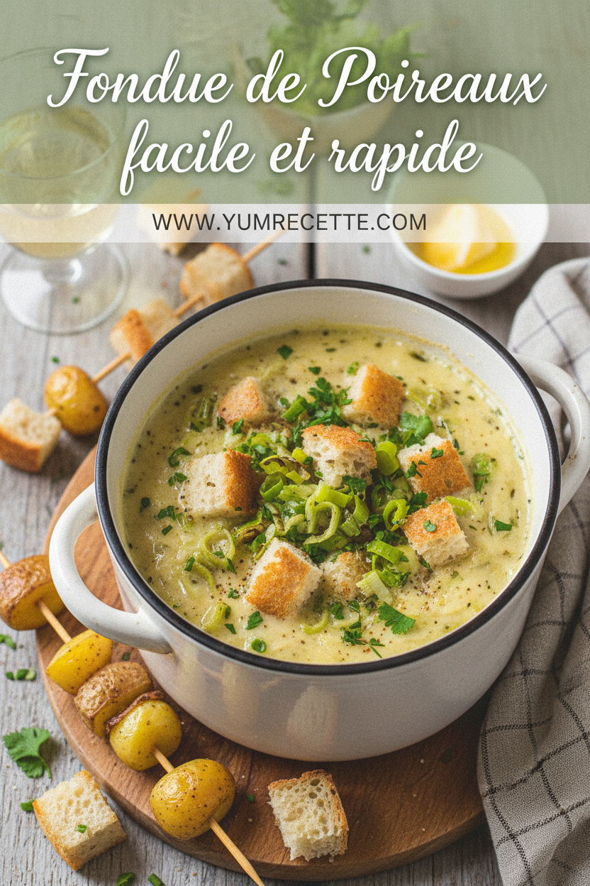 Fondue de Poireaux Facile et Rapide Fondue de Poireaux