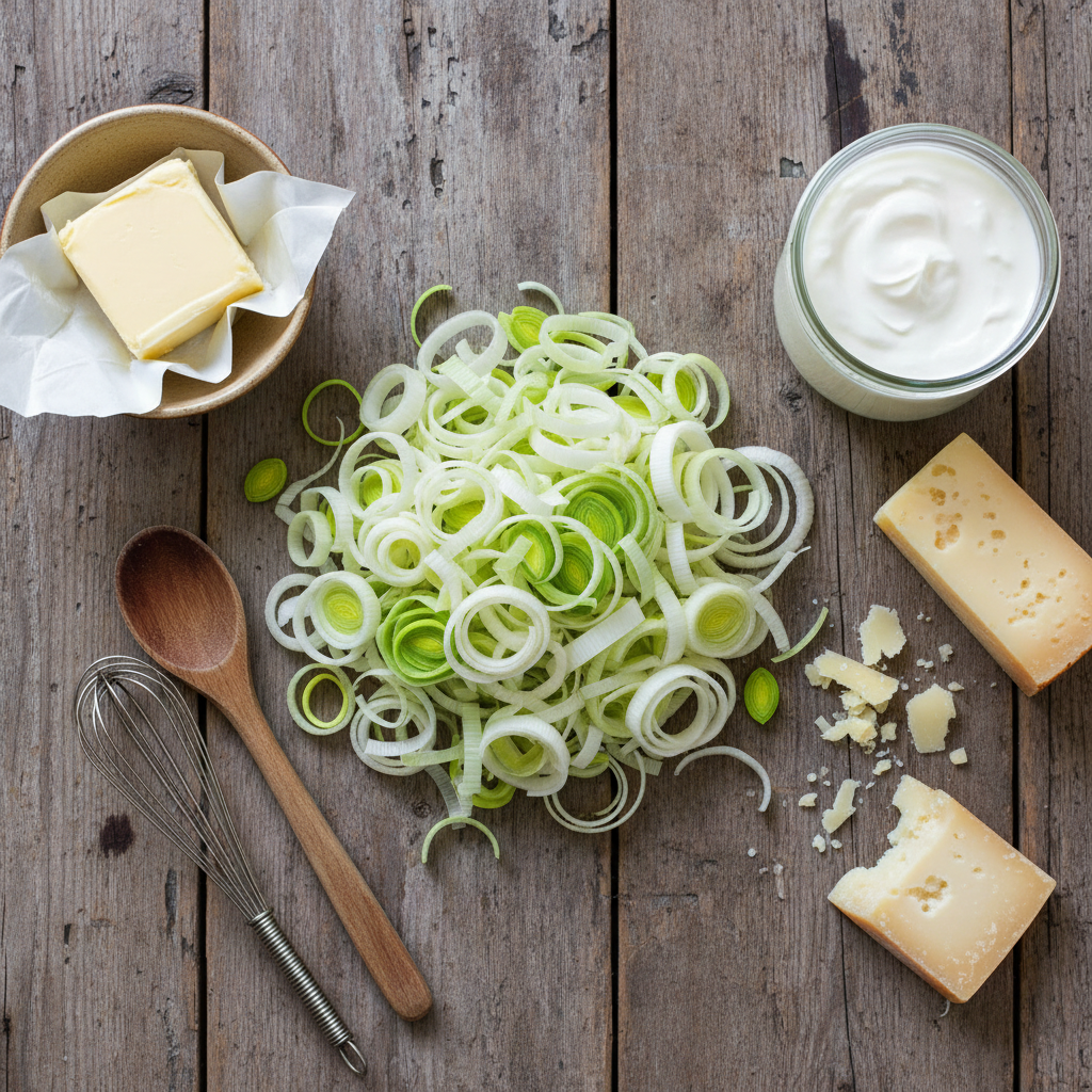 Ingrédients Fondue de Poireaux Ingrédients Fondue de Poireaux