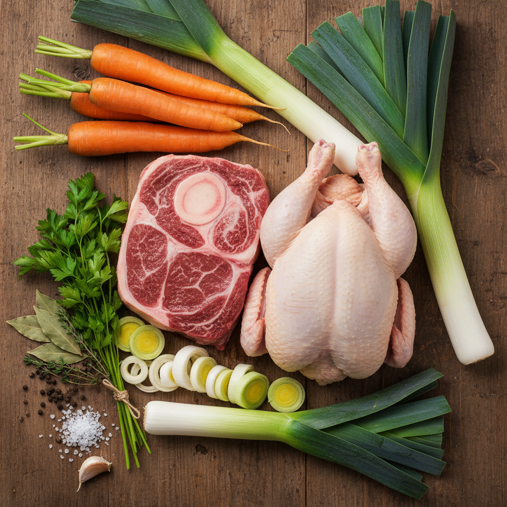Ingrédients de Pot-au-Feu Traditionnel Familial Ingrédients de Pot-au-Feu Traditionnel Familial