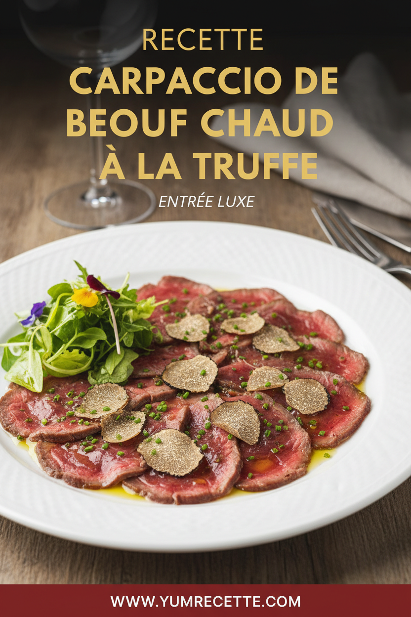 Carpaccio de bœuf chaud à la truffe Carpaccio de bœuf chaud à la truffe