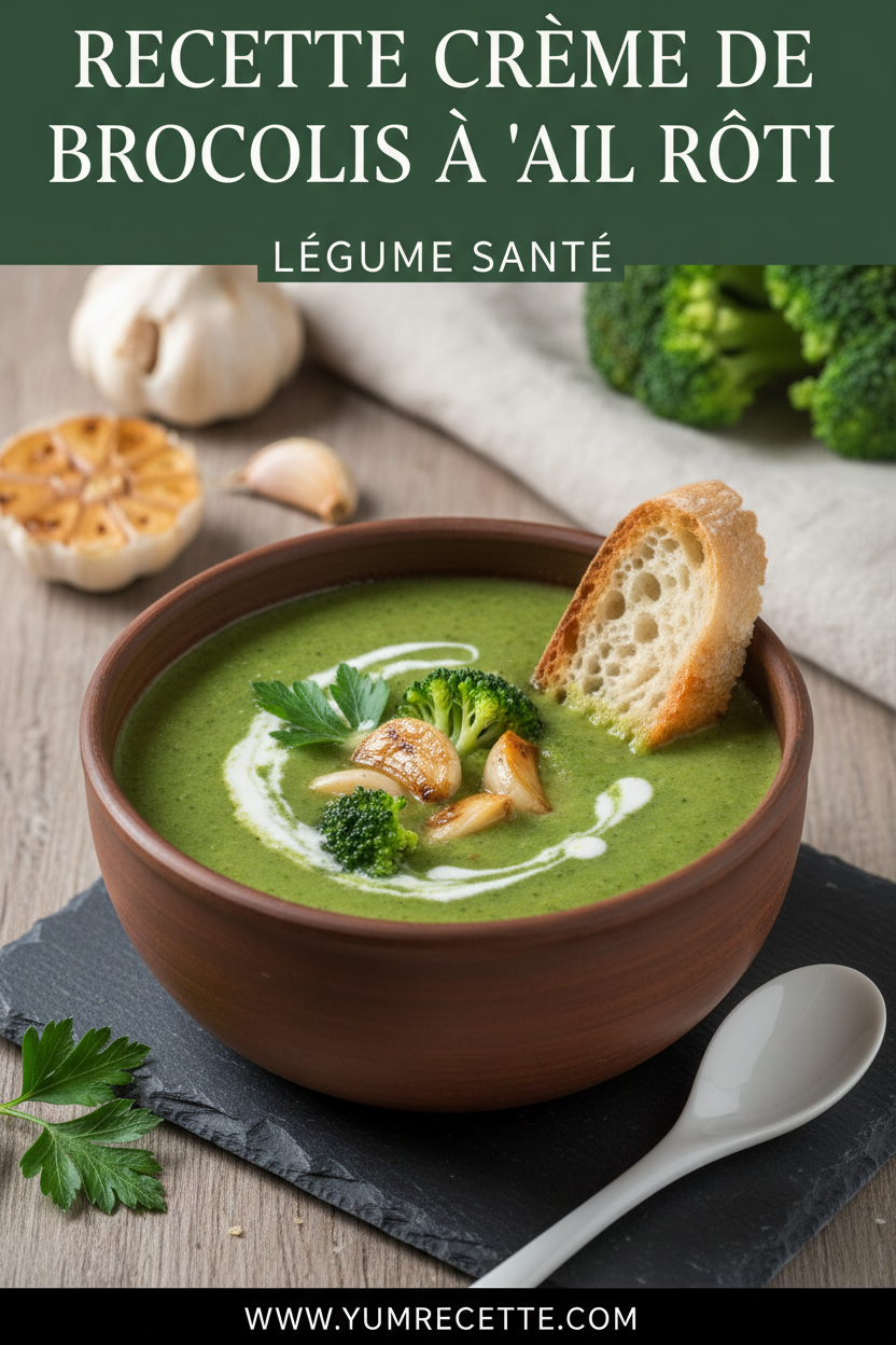 Crème De Brocolis À L'ail Rôti Crème De Brocolis À L'ail Rôti