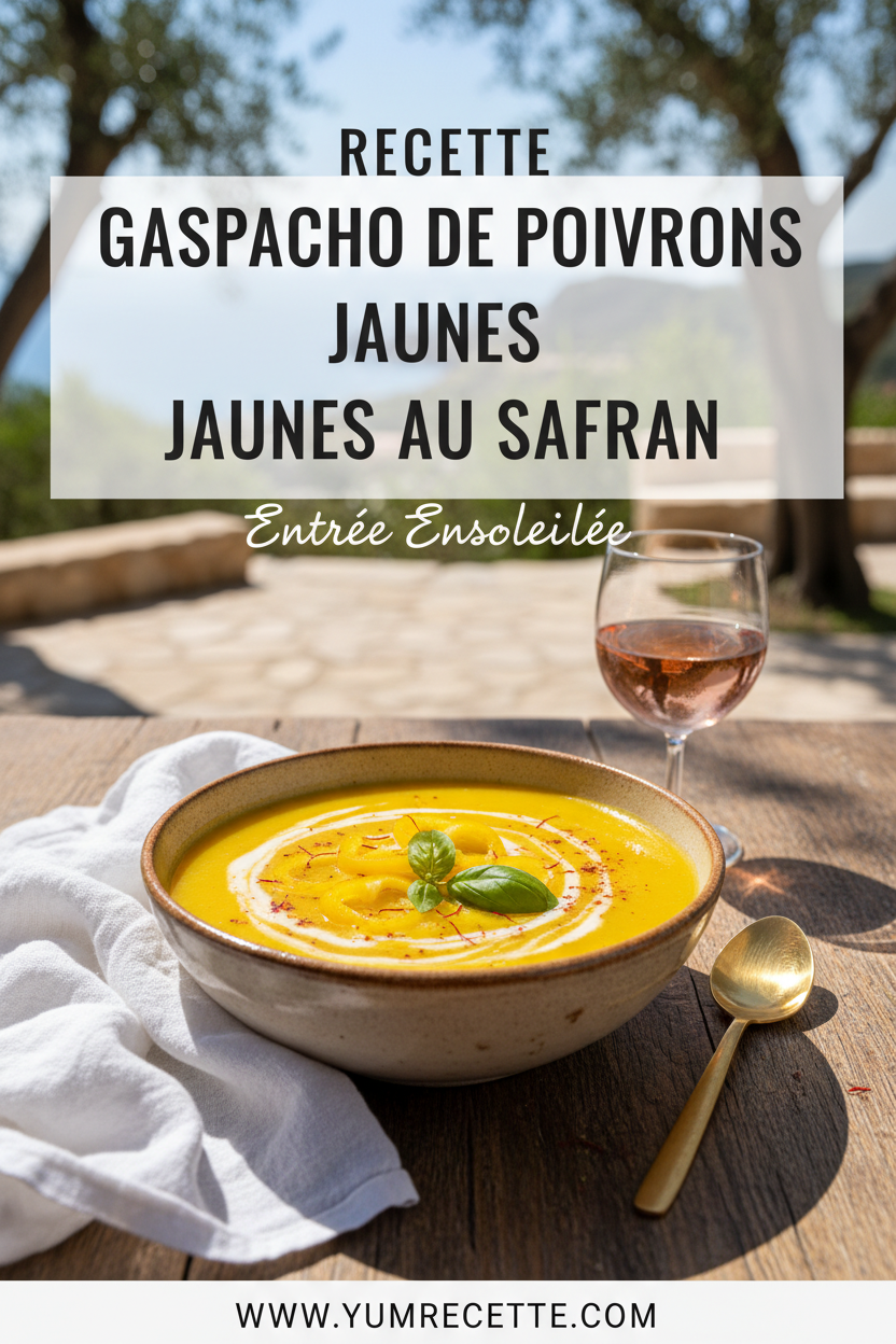 Recette Gaspacho De Poivrons Jaunes Au Safran Recette Gaspacho De Poivrons Jaunes Au Safran