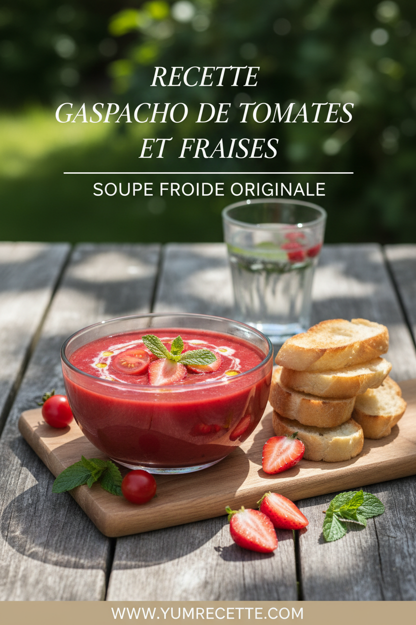 Gaspacho de Tomates Cerises et Fraises Gaspacho de Tomates Cerises et Fraises