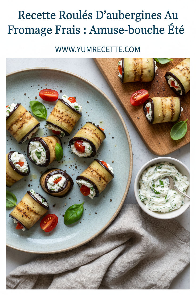 Roulés D'aubergines Au Fromage Frais Roulés D'aubergines Au Fromage Frais