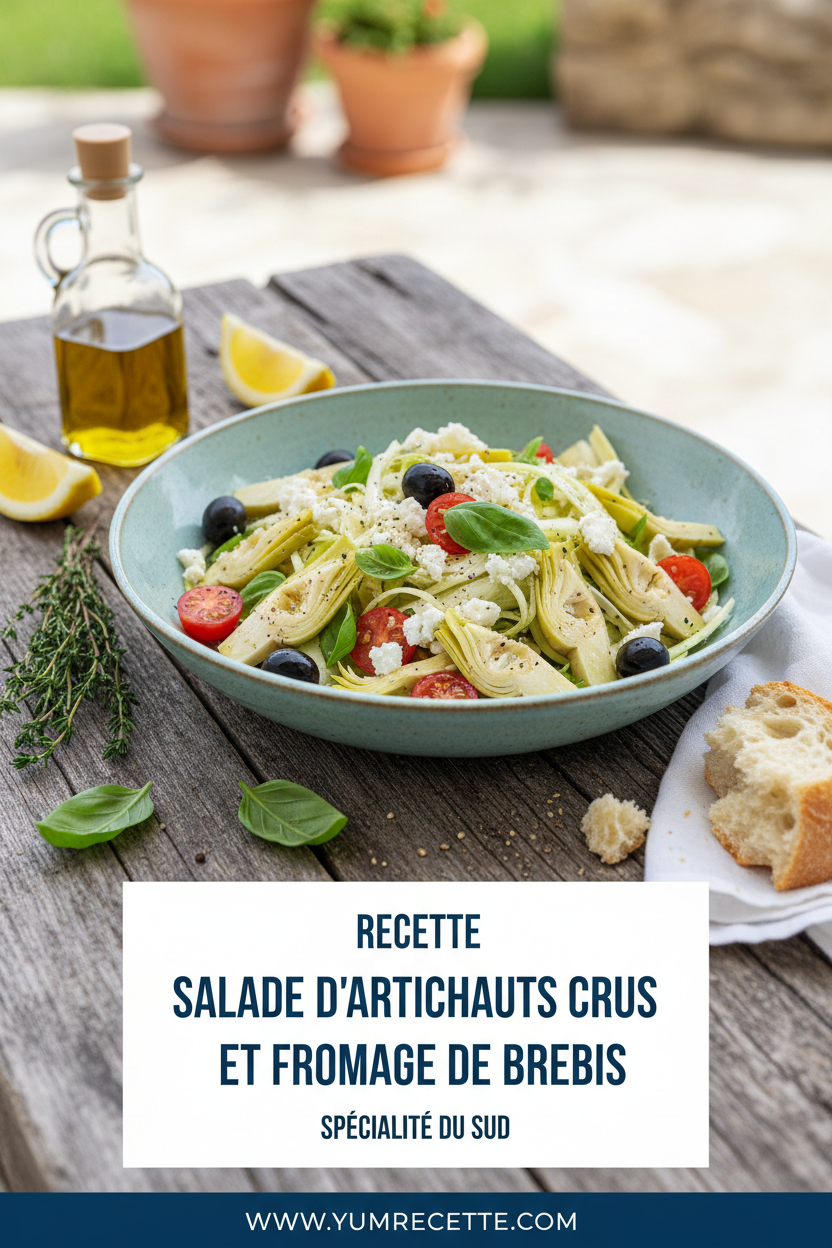 Recette Salade D'artichauts Crus Et Fromage De Brebis Recette Salade D'artichauts Crus Et Fromage De Brebis