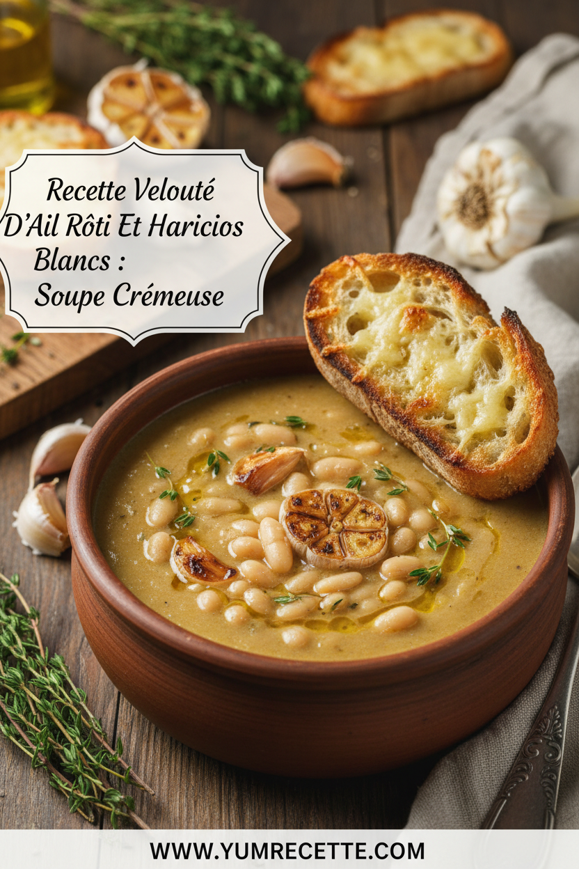 Velouté D'ail Rôti Et Haricots Blancs Velouté D'ail Rôti Et Haricots Blancs