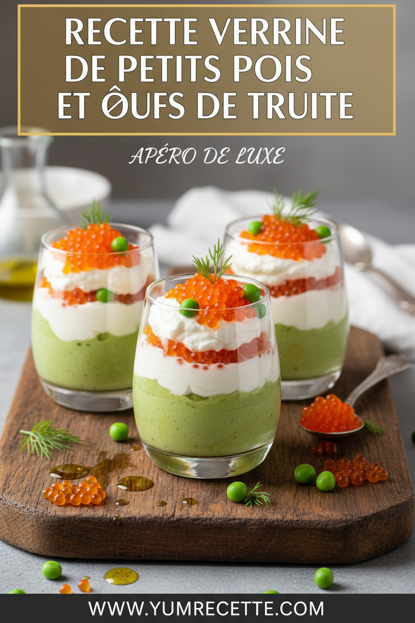 Verrine De Petits Pois Et Œufs De Truite Verrine De Petits Pois Et Œufs De Truite