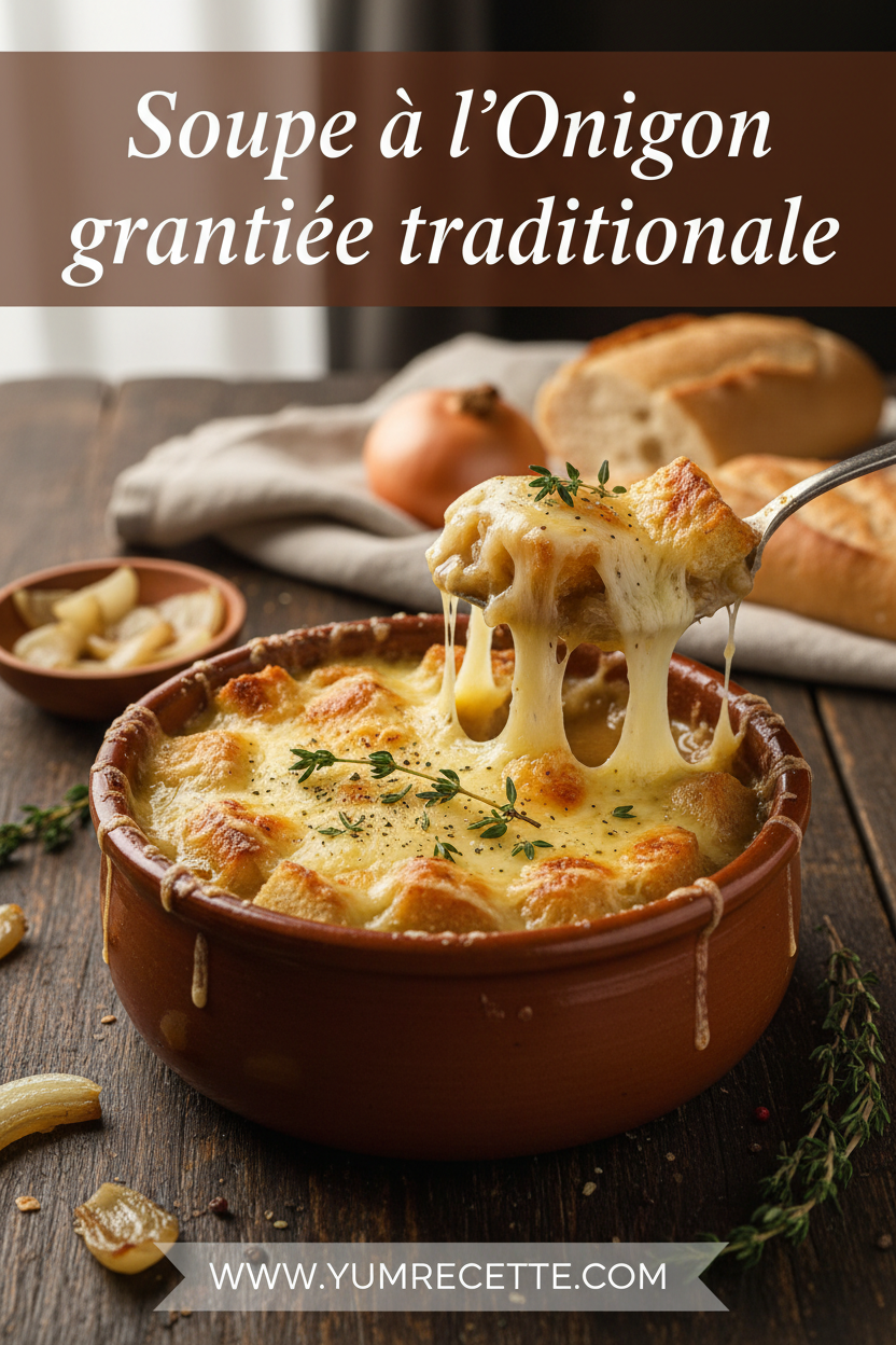 Soupe à l'Oignon Gratinée Traditionnelle Soupe à l'Oignon Gratinée Traditionnelle