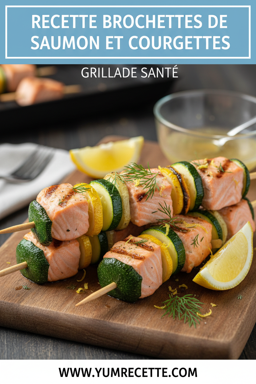 Recette Brochettes De Saumon Et Courgettes Recette Brochettes De Saumon Et Courgettes