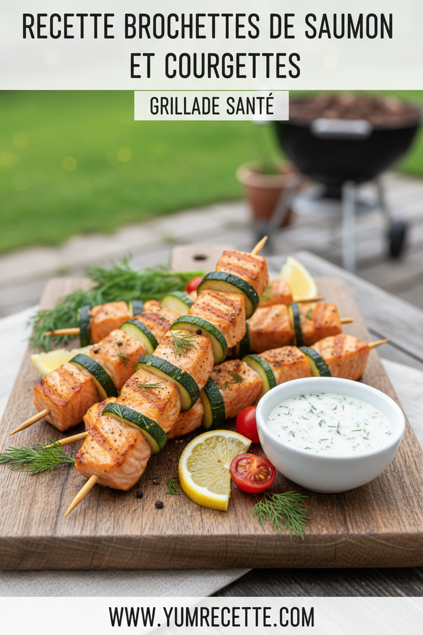 Recette Brochettes De Saumon Et Courgettes Recette Brochettes De Saumon Et Courgettes