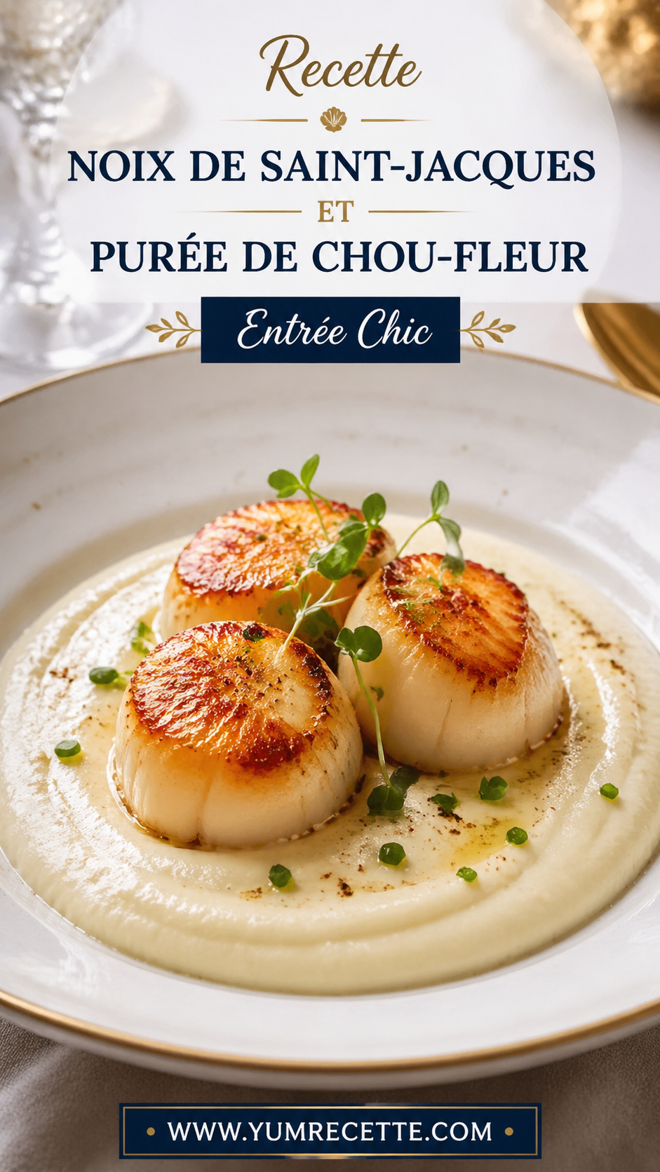 Recette Noix De Saint-jacques Et Purée De Chou-fleur Recette Noix De Saint-jacques Et Purée De Chou-fleur