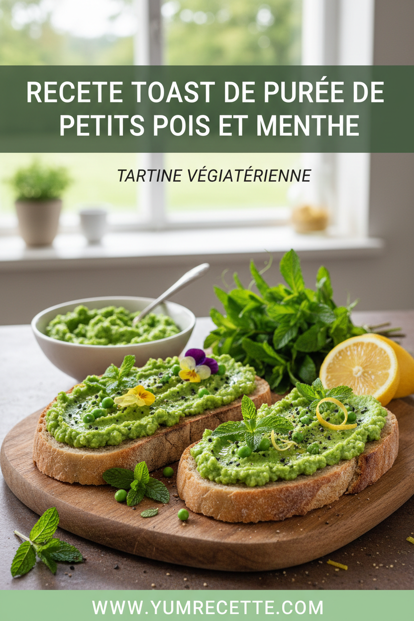 Recette Toast De Purée De Petits Pois Et Menthe Recette Toast De Purée De Petits Pois Et Menthe
