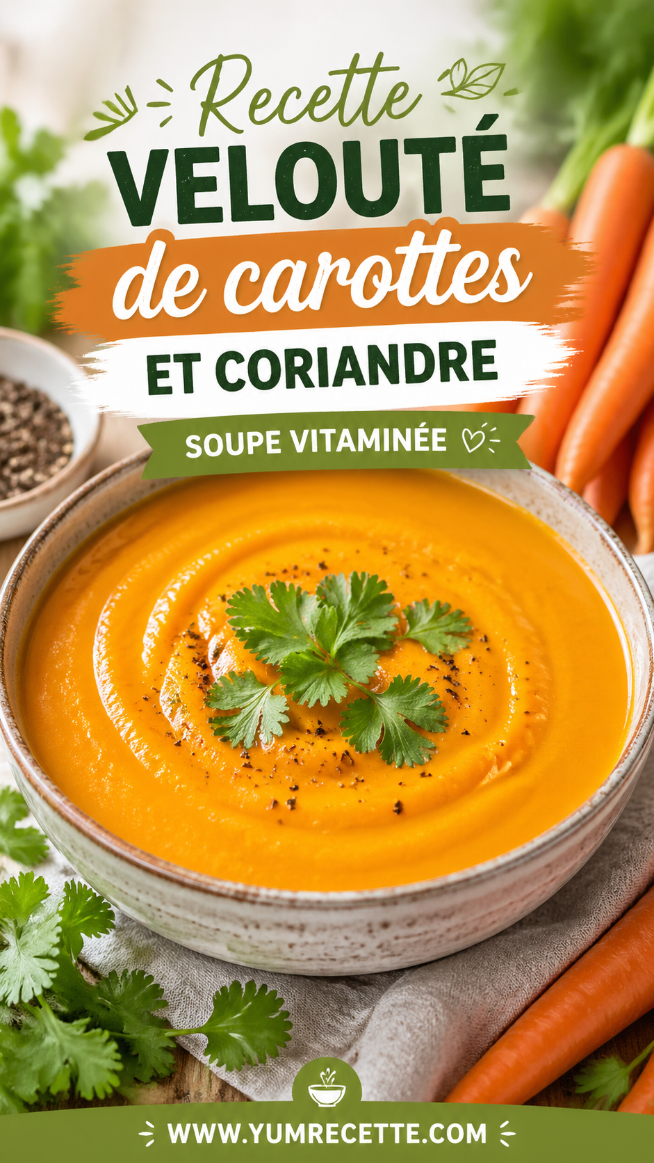 Recette Velouté De Carottes Et Coriandre Recette Velouté De Carottes Et Coriandre