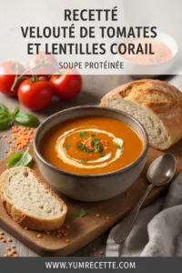 Recette Velouté De Tomates Et Lentilles Corail : Soupe Protéinée