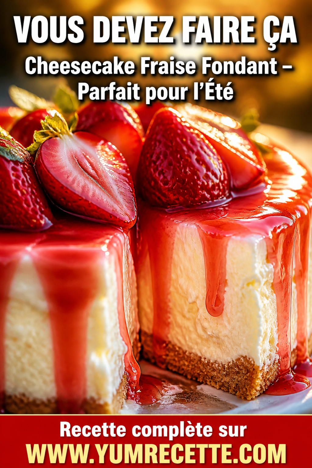 Cheesecake Fraise Fondant
