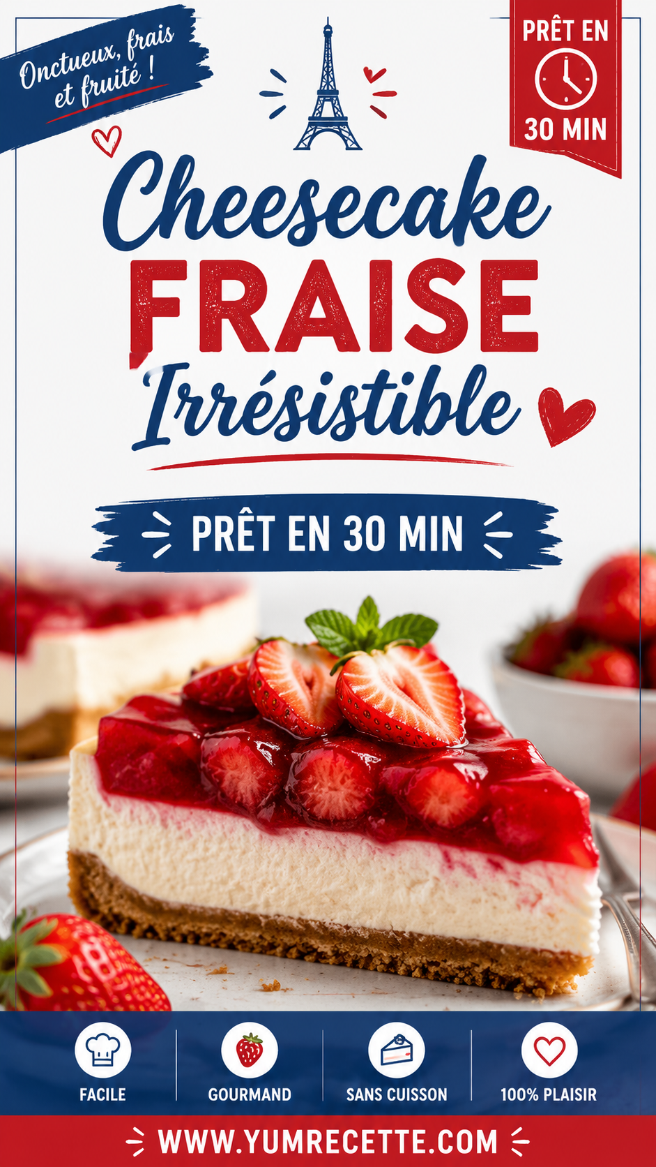 Cheesecake Fraise Irrésistible