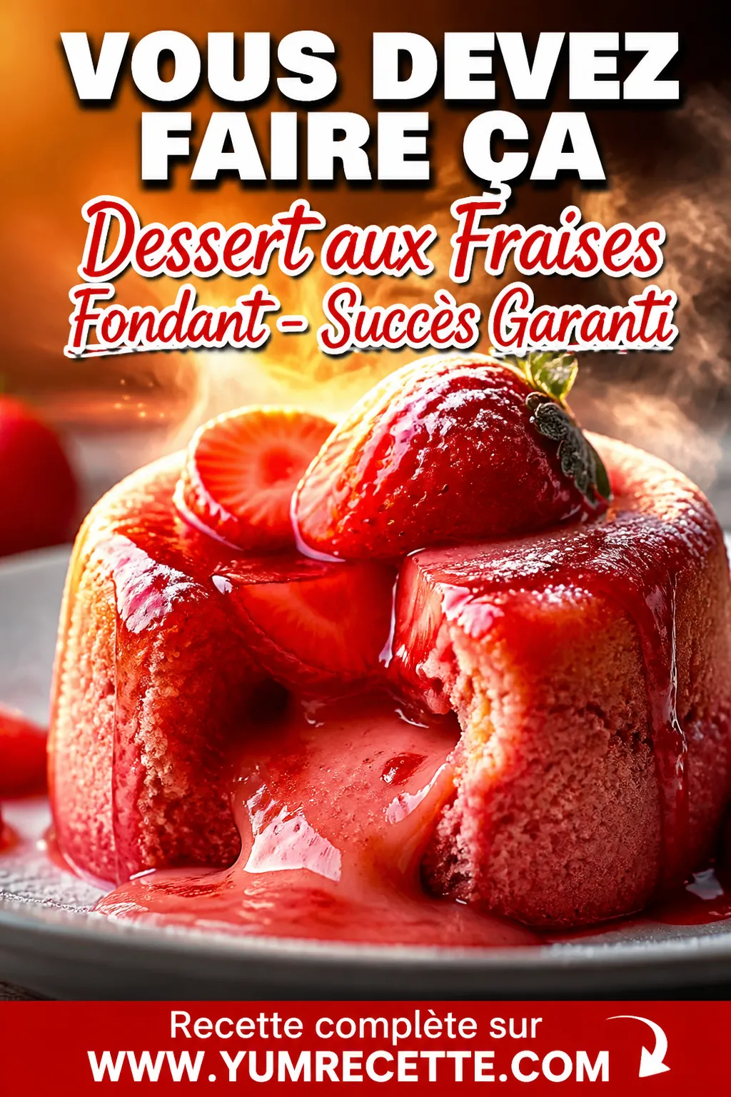 Dessert aux Fraises Fondant