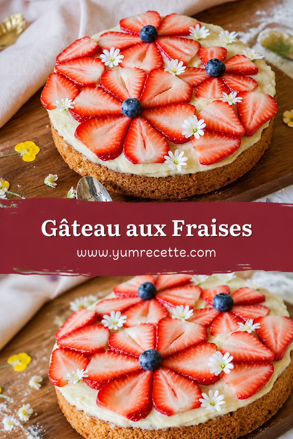 Gâteau aux Fraises Gourmand