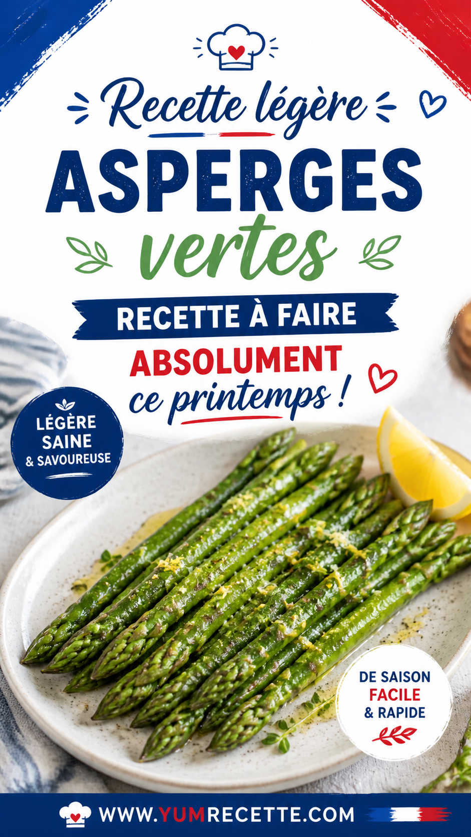 Recette légère - Asperges vertes