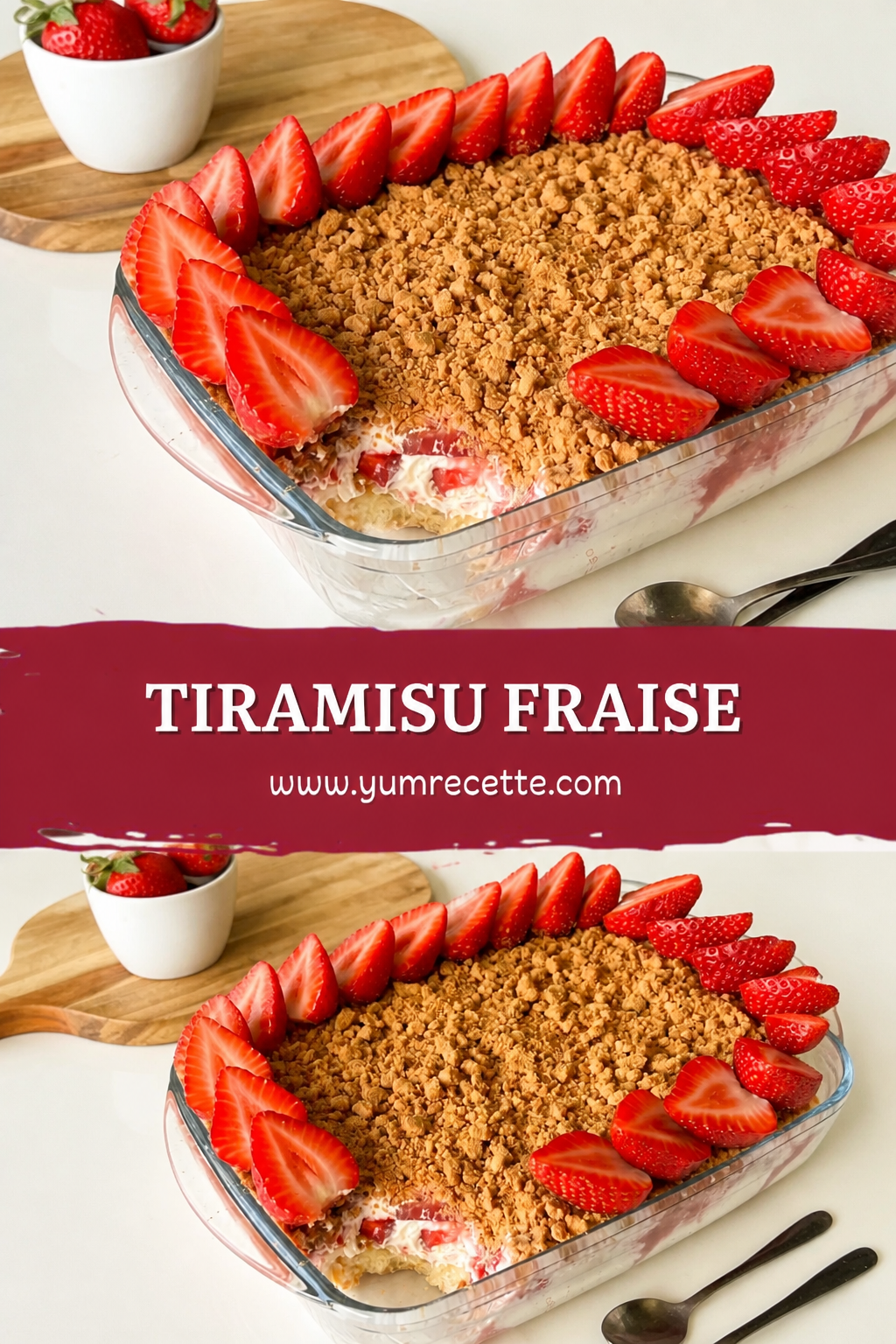 Tiramisu Fraise Onctueux pour Toute la Famille